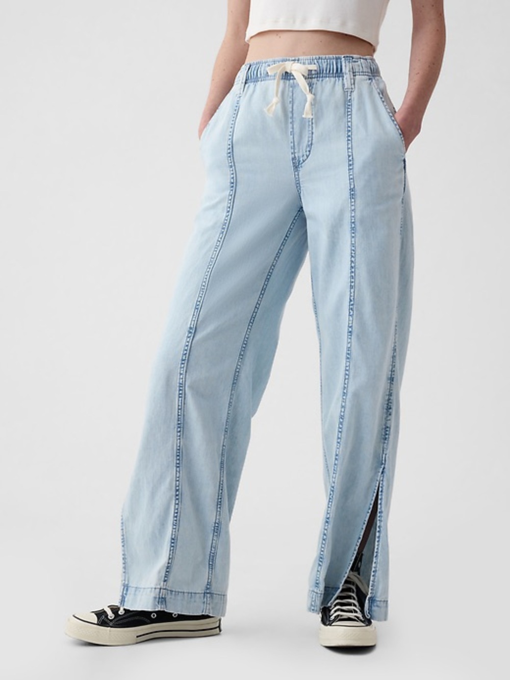GAP Denim Easy Wide-Leg Pants
